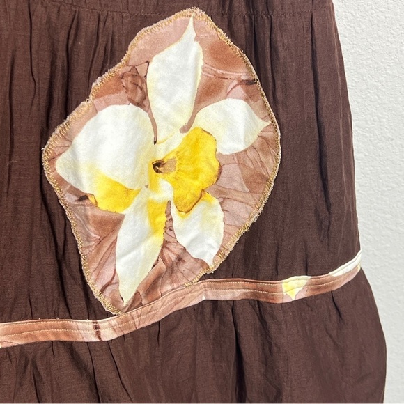 Additions by Chico's Maxi Skirt Chico's 3 US 16 Boho Peasant Chiffon Hem Floral - Picture 8 of 13